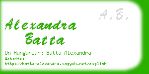 alexandra batta business card